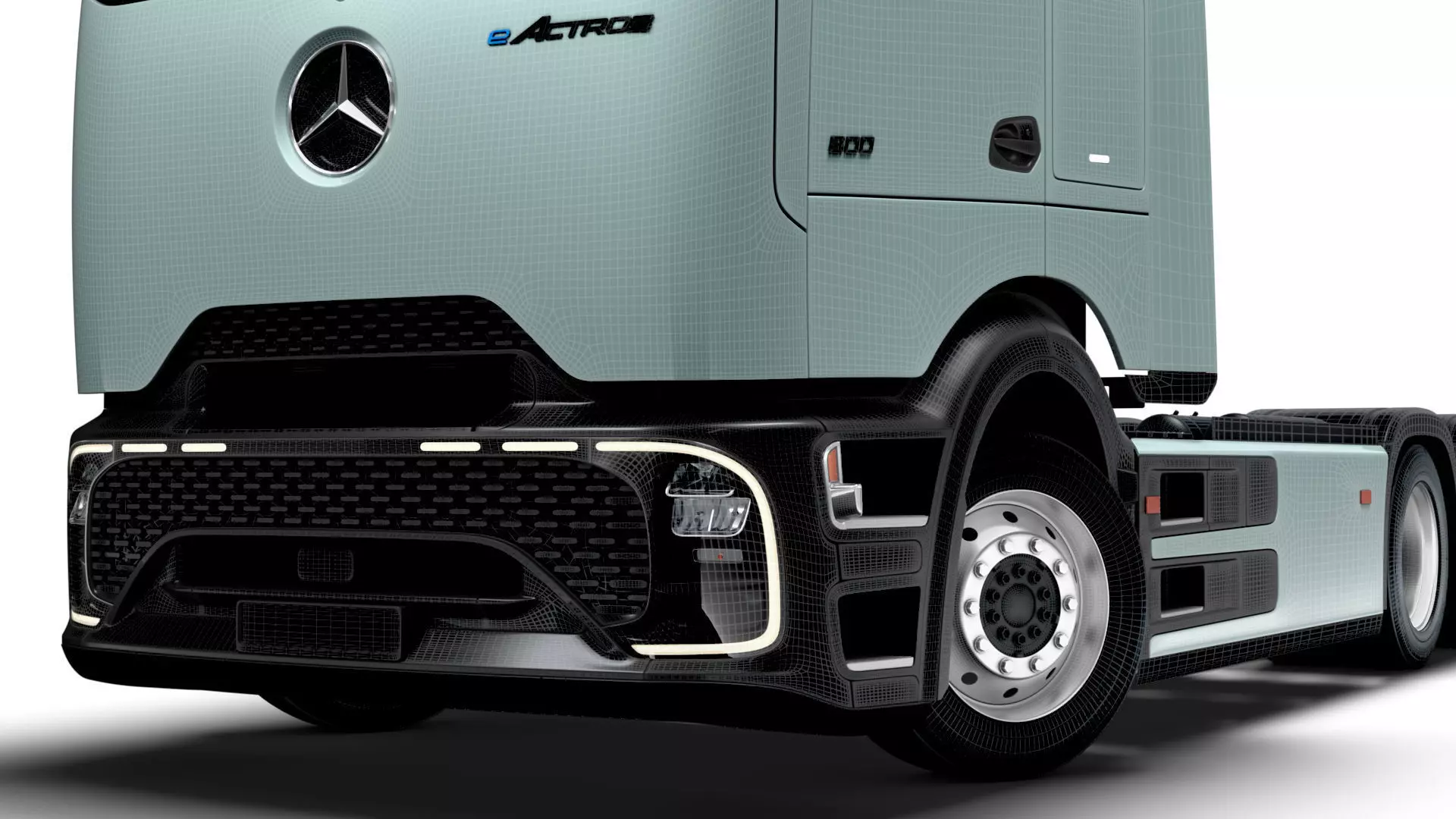 Mercedes Benz eActros Pro600 6x2 Chassis 2026 3D model_18