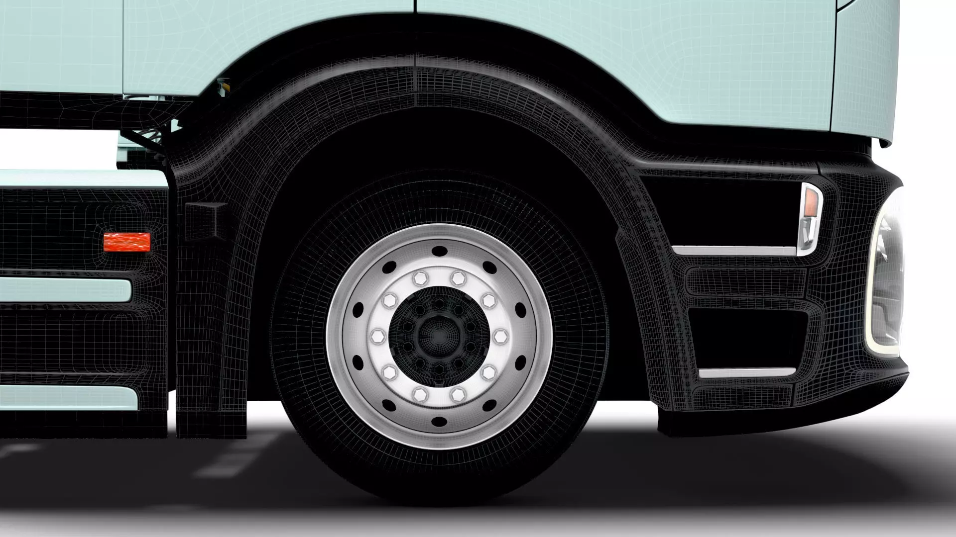 Mercedes Benz eActros Pro600 6x2 Chassis 2026 3D model_24