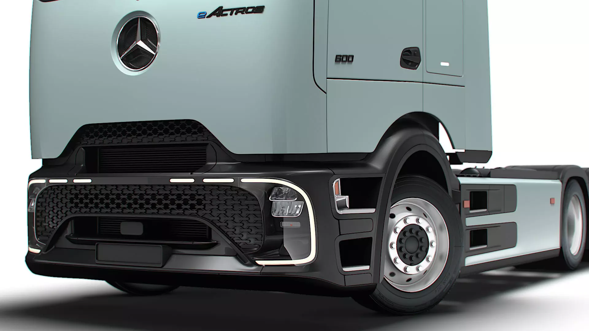 Mercedes Benz eActros Pro600 6x2 Chassis 2026 3D model_3