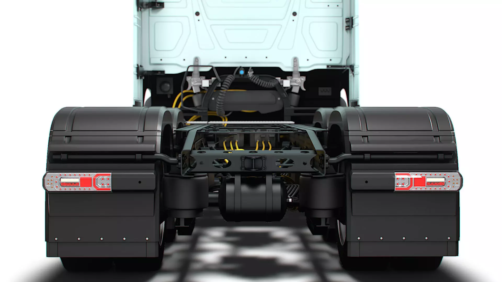 Mercedes Benz eActros Pro600 6x2 Chassis 2026 3D model_13