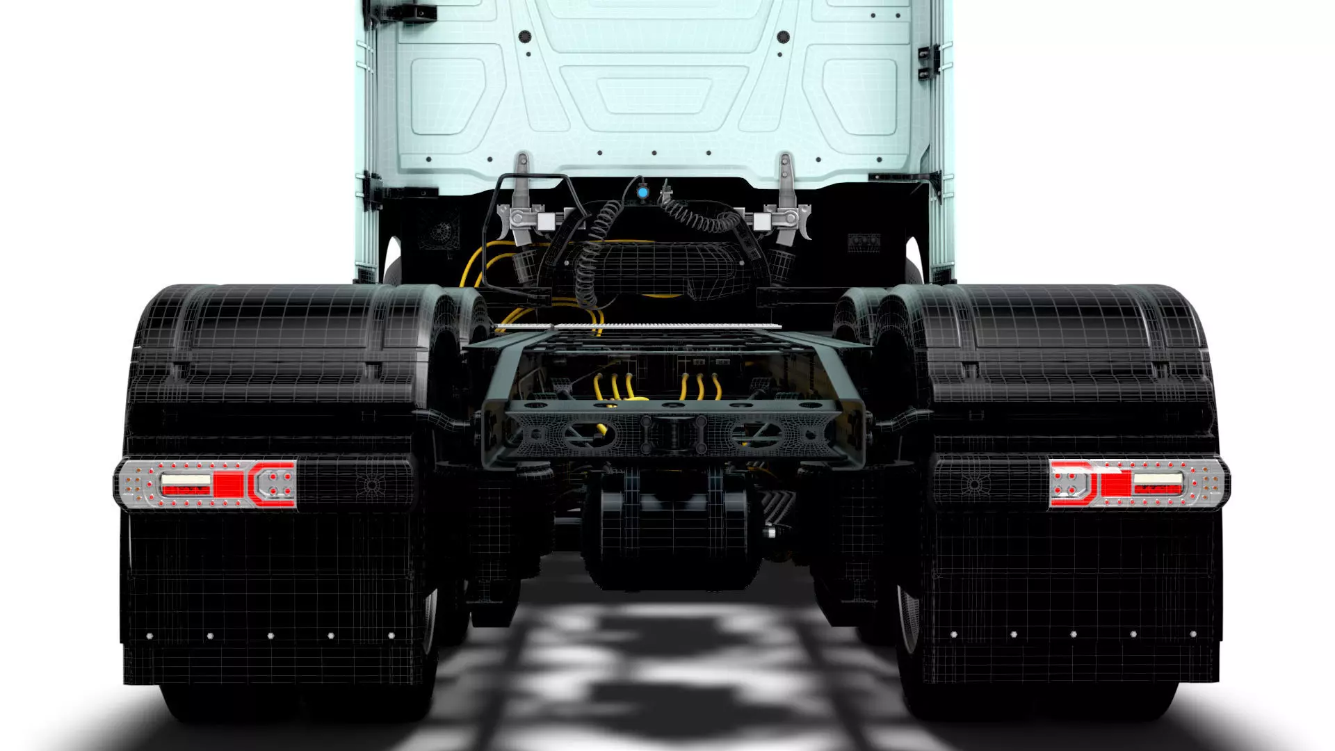 Mercedes Benz eActros Pro600 6x2 Chassis 2026 3D model_28