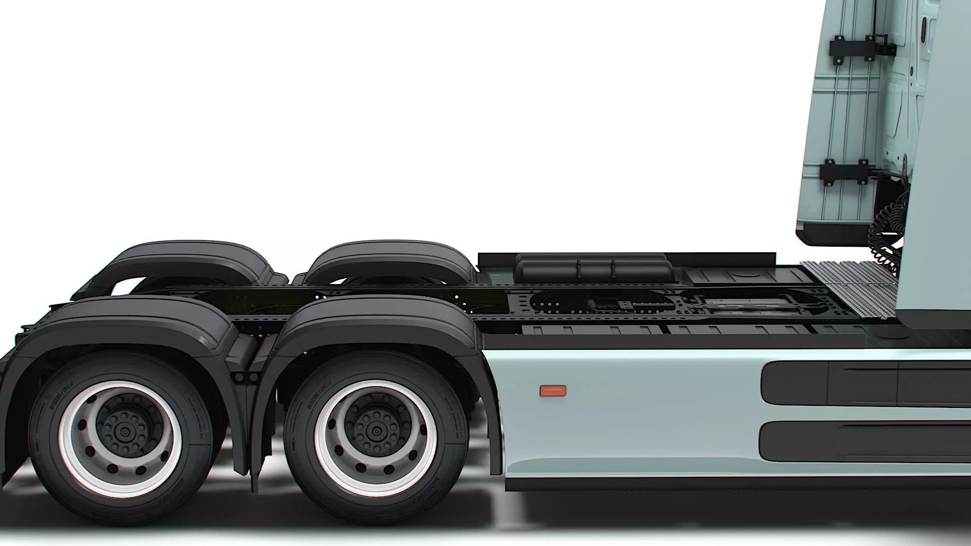 Mercedes Benz eActros Pro600 6x2 Chassis 2026 3D model_1