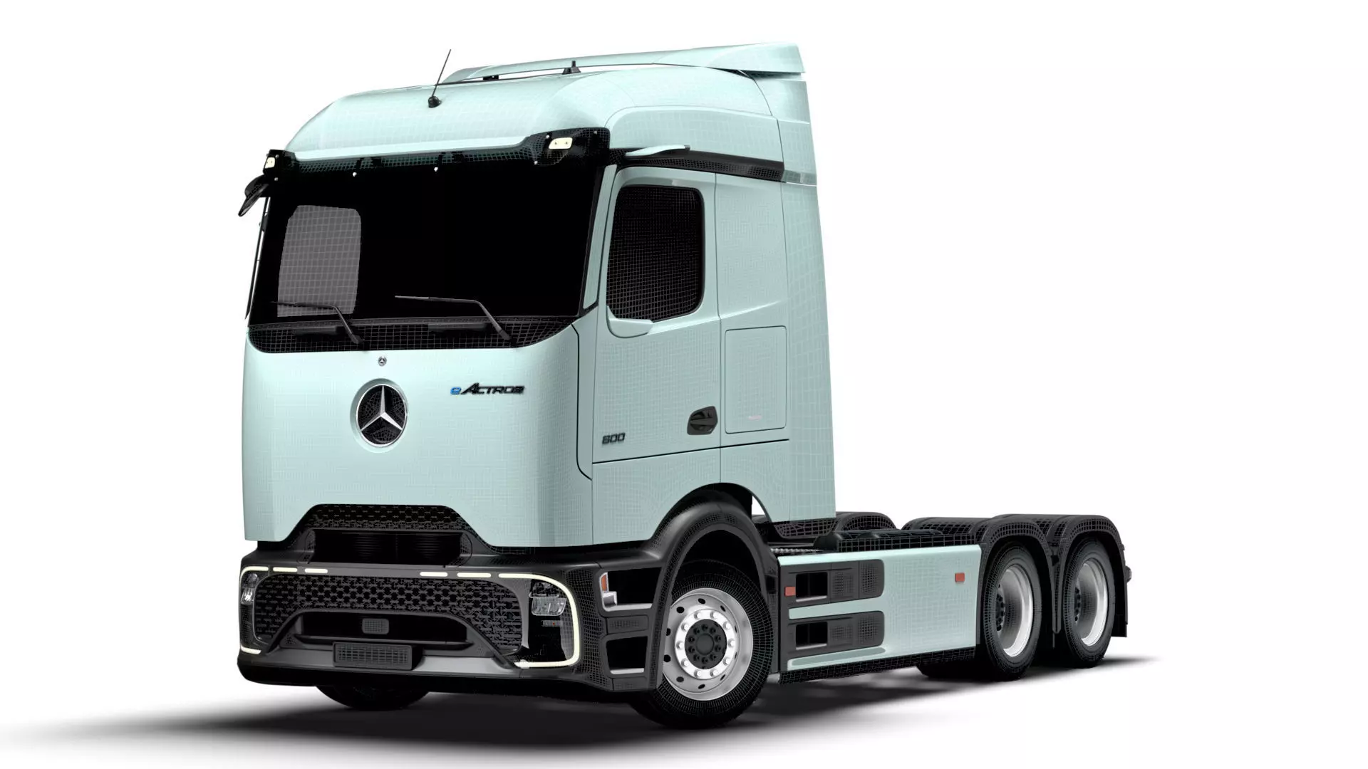 Mercedes Benz eActros Pro600 6x2 Chassis 2026 3D model_23