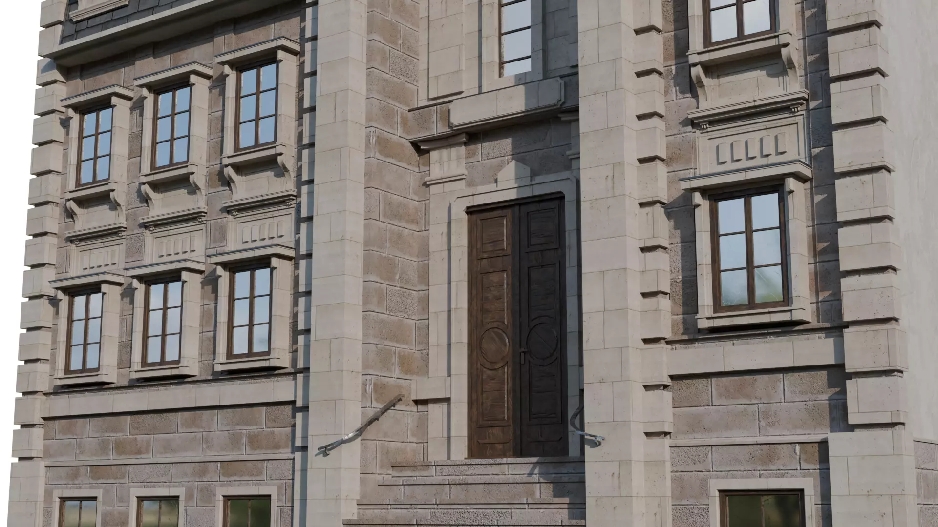 Classical European Building - House 30 3D model_7