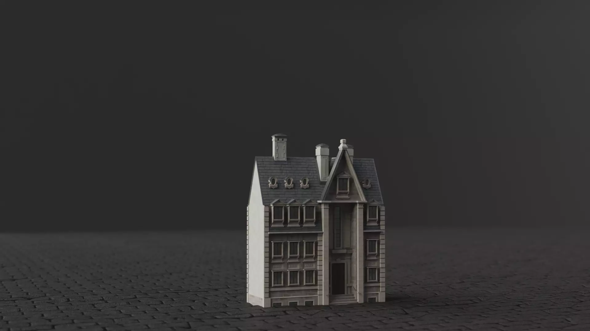 Classical European Building - House 30 3D model_0