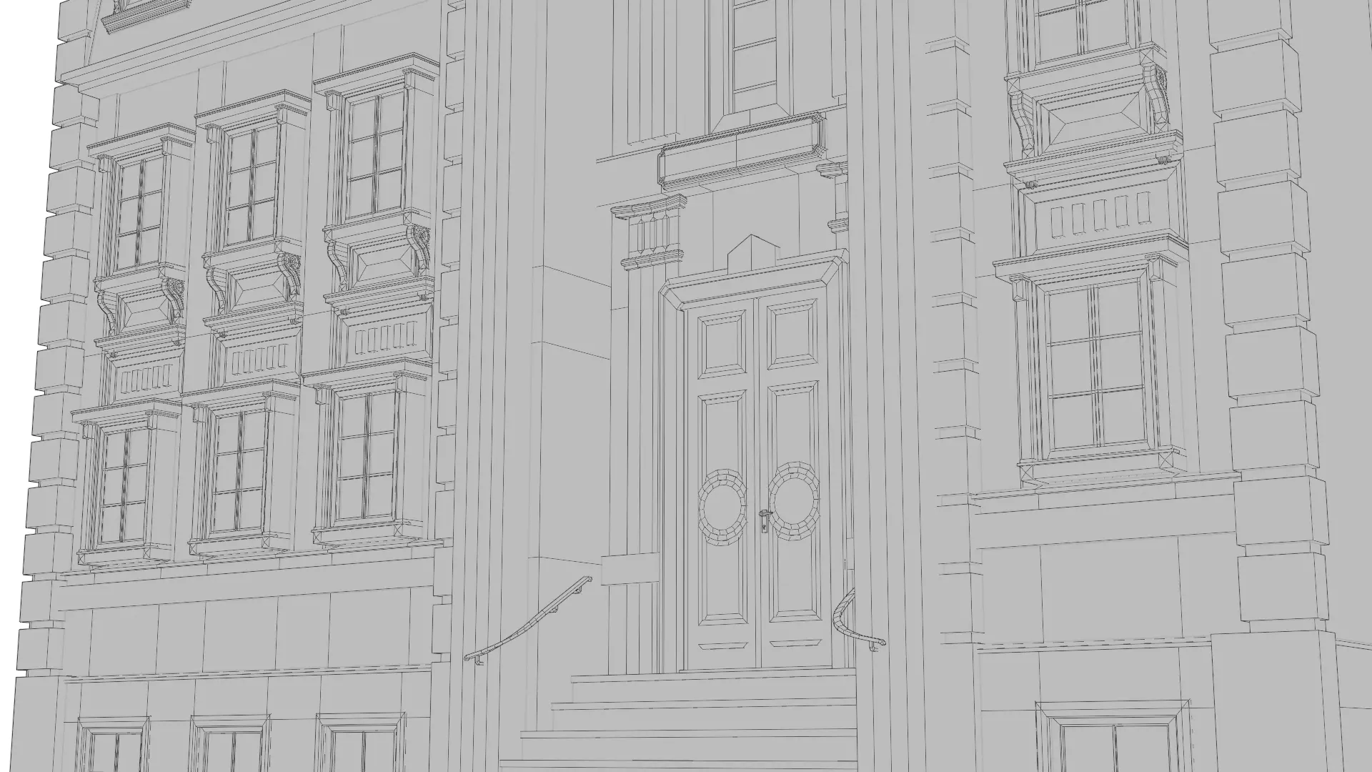 Classical European Building - House 30 3D model_13