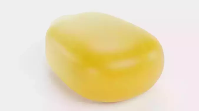 Corn Seed - Single Yellow Maize Kernel 3D model 5