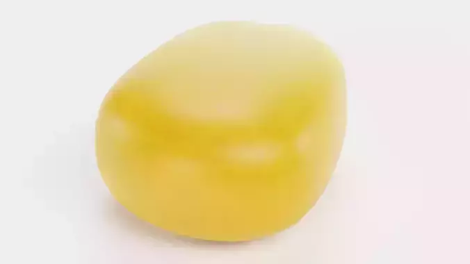 Corn Seed - Single Yellow Maize Kernel 3D model 4