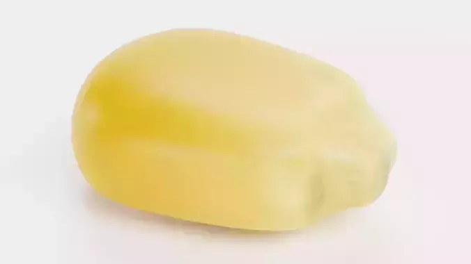 Corn Seed - Single Yellow Maize Kernel 3D model 2