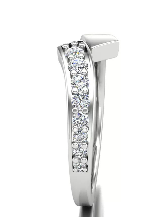 Elegant gold ring 3D print model_1