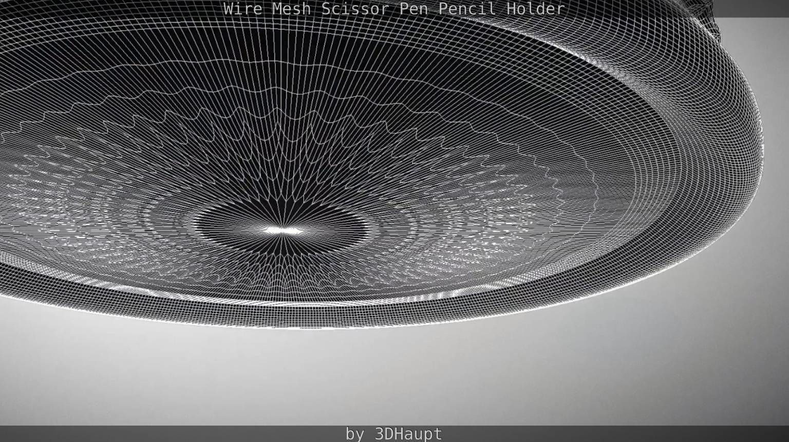 Wire Mesh Scissor Pen Pencil Holder 3D model_62