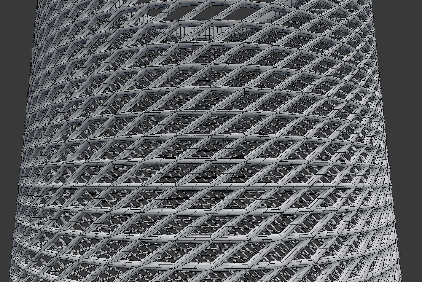 Wire Mesh Scissor Pen Pencil Holder 3D model_15