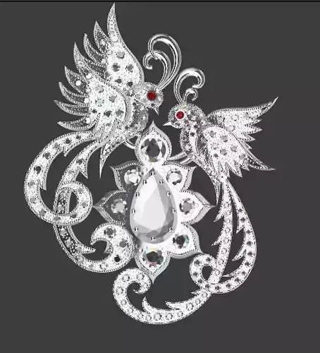 birds of paradise brooch