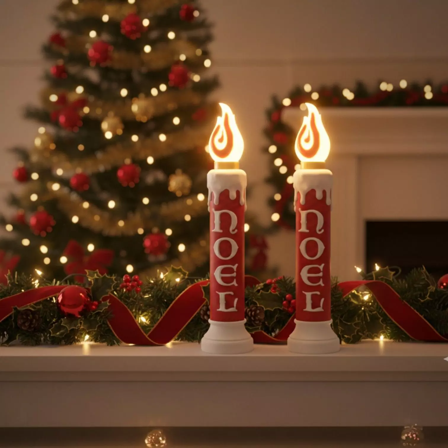 decorative christmas luminary candle 3D print model_1