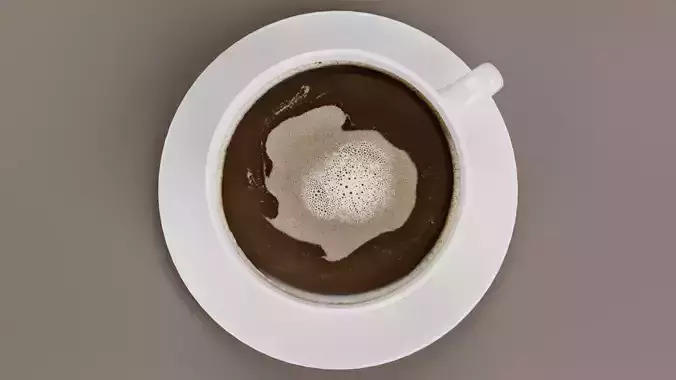 Cup of Coffee - Realistic Hot Beverage Serving 3D model 3