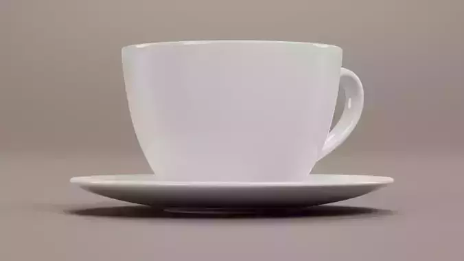 Cup of Coffee - Realistic Hot Beverage Serving 3D model 2