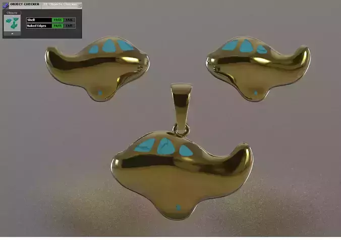 Turquoise Inlaid Airplane Earrings and Pendant gs0015