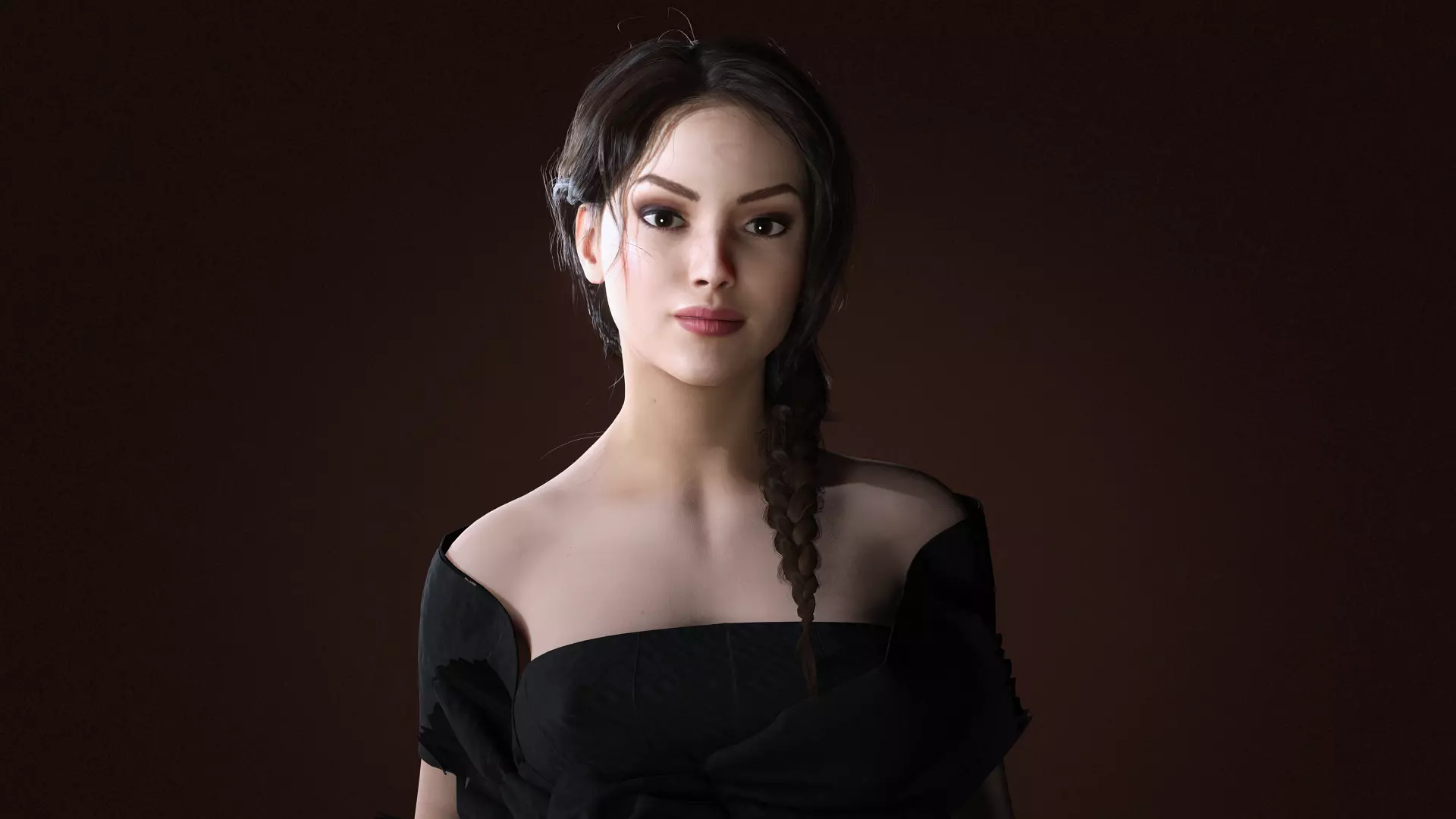 Virtual Muses Character 4 of 10 Low-poly 3D model_4