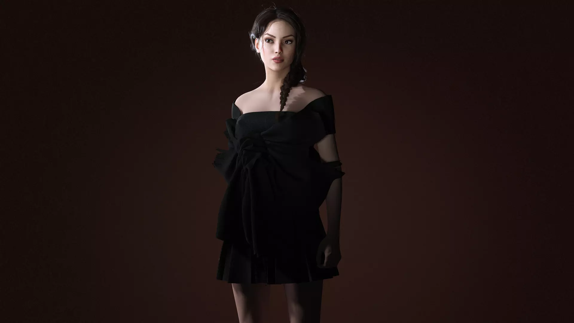 Virtual Muses Character 4 of 10 Low-poly 3D model_2