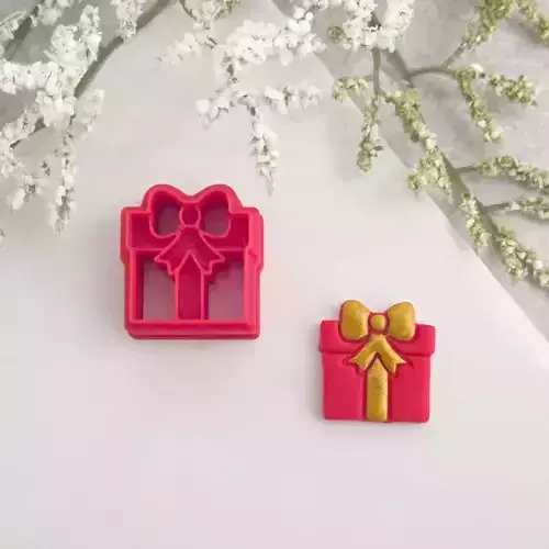 Christmas Present Clay Earrings Cutter 