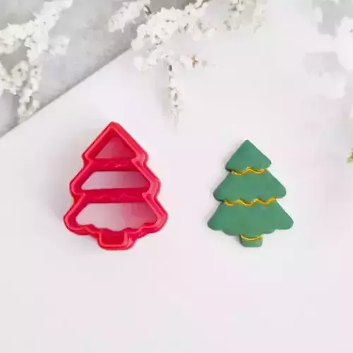 Christmas Tree Polymer Clay Earrings Cutter