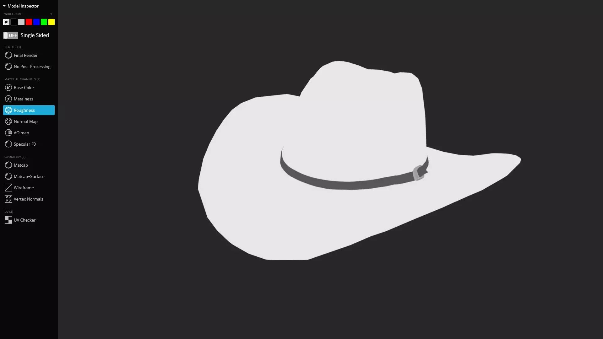 Black Western Cowboy Hat Game-Ready 3D Model Low-poly 3D model_12