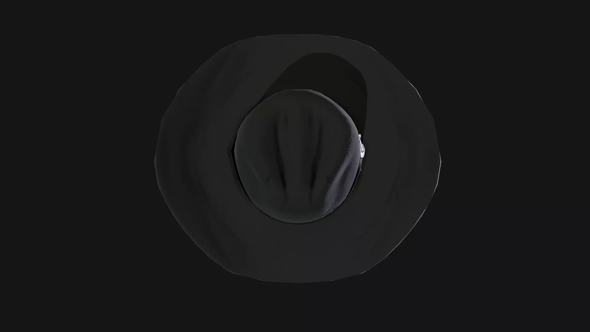 Black Western Cowboy Hat Game-Ready 3D Model Low-poly 3D model_8