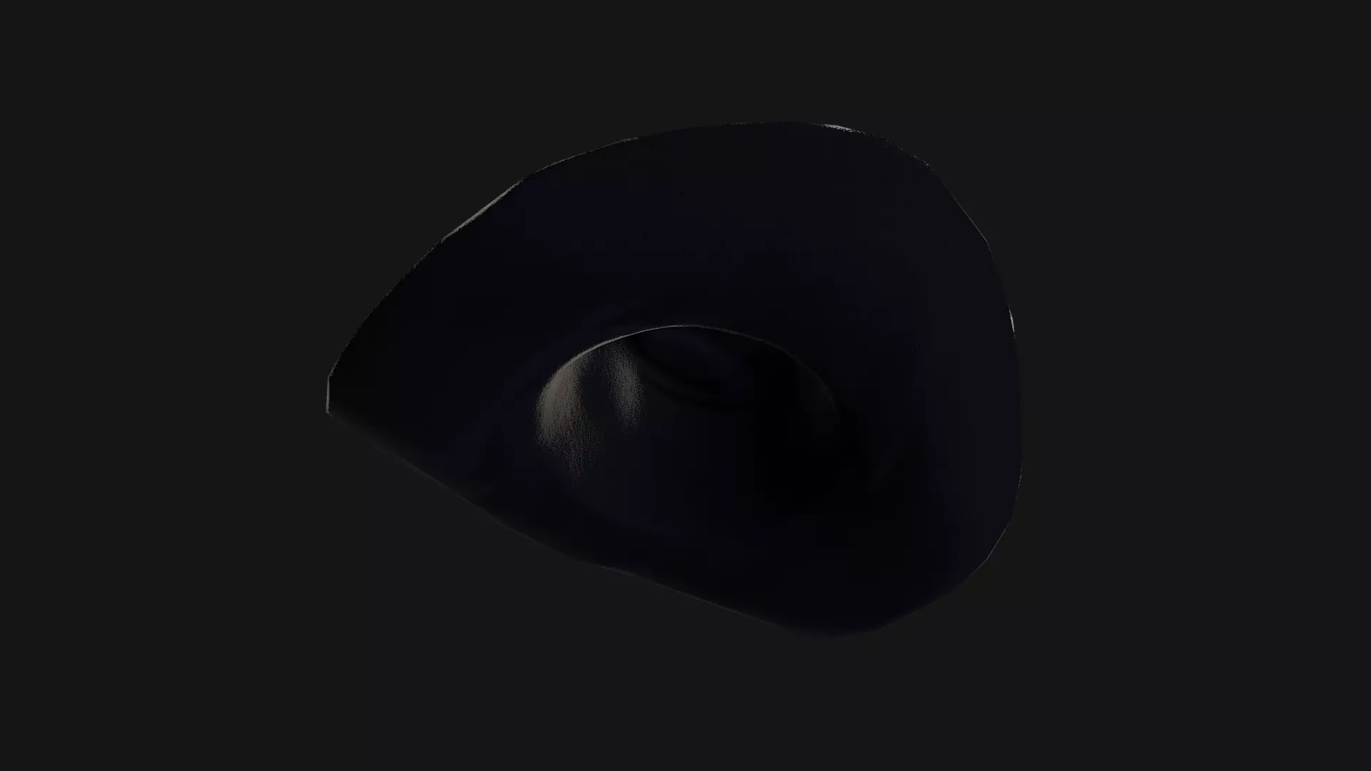 Black Western Cowboy Hat Game-Ready 3D Model Low-poly 3D model_9