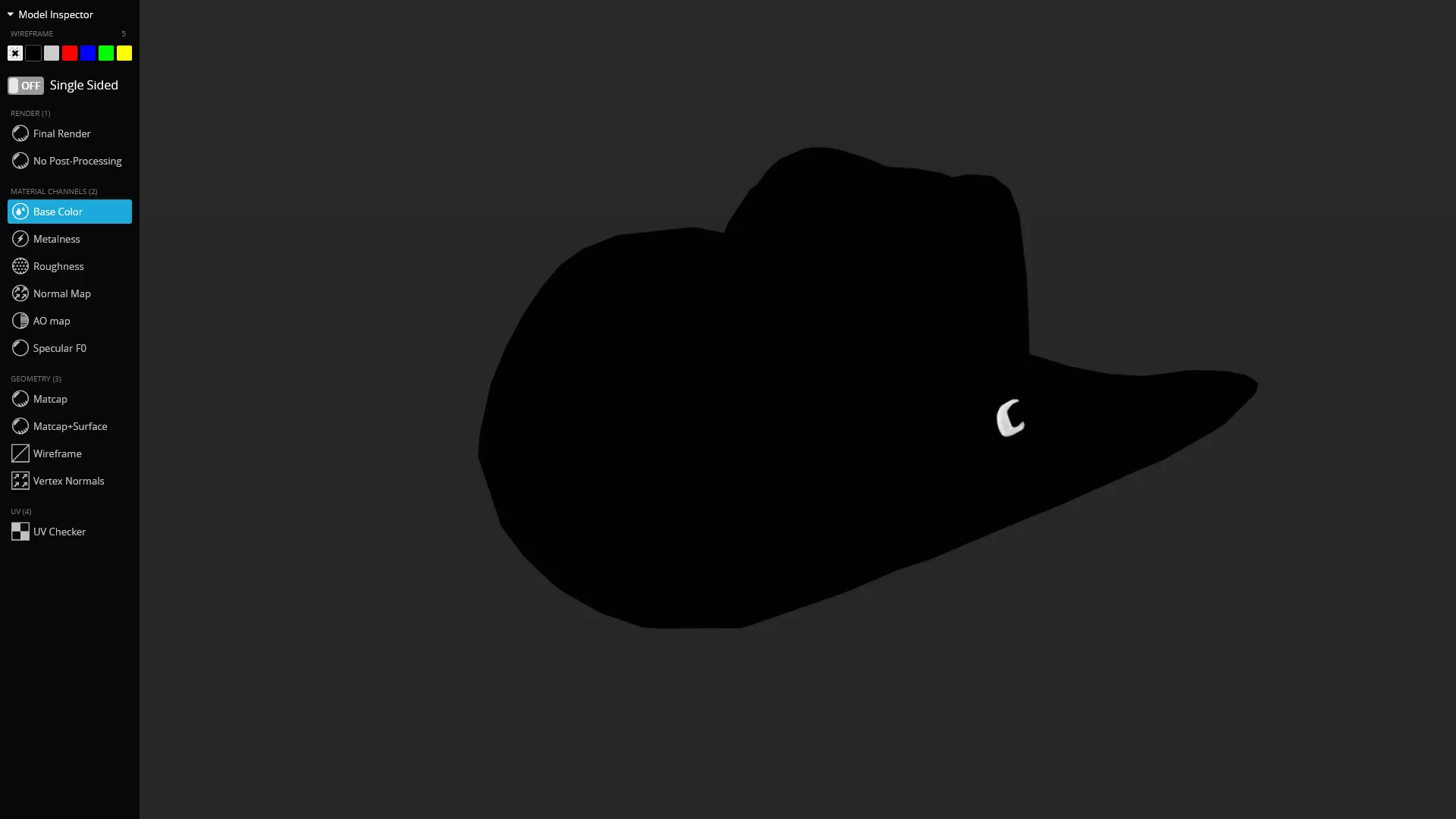 Black Western Cowboy Hat Game-Ready 3D Model Low-poly 3D model_10
