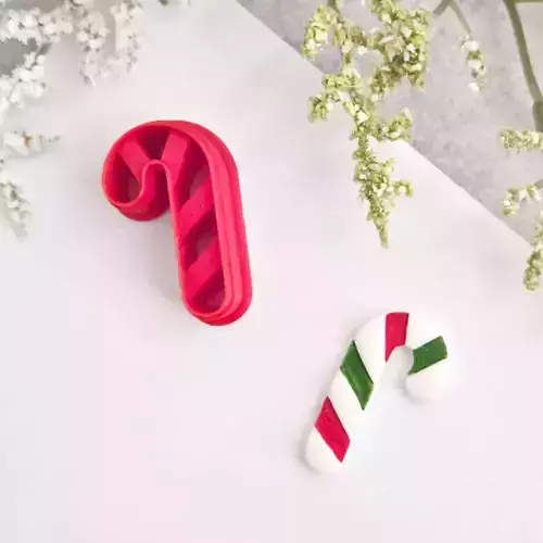 Candy Cane Polymer Clay Earrings Cutter 