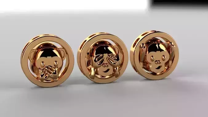 Monkeys pendants or earrings