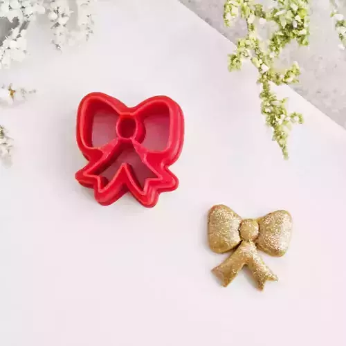 Mini Wreath Bow Clay Cutter