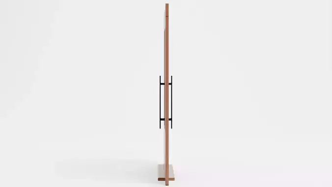 Double Door V2 - French Sliding Style with Wooden Frame Low-poly 3D model 5