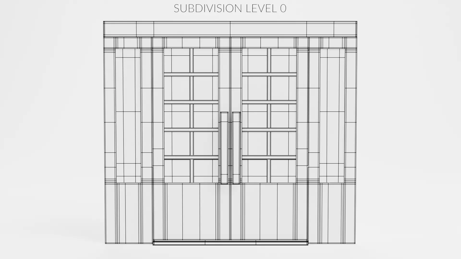 -Double Door V2- Low-poly 3D model_7
