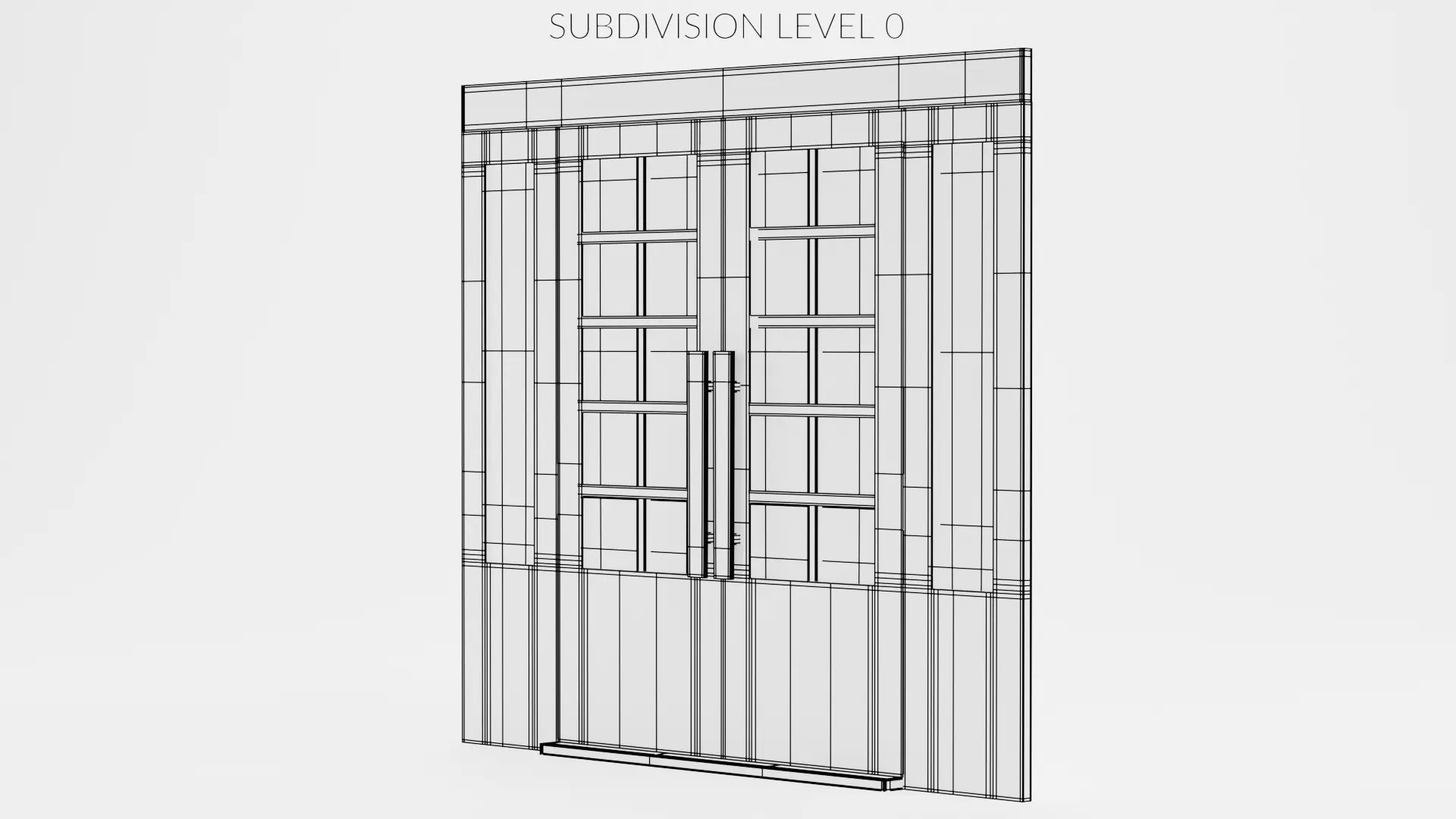 -Double Door V2- Low-poly 3D model_10