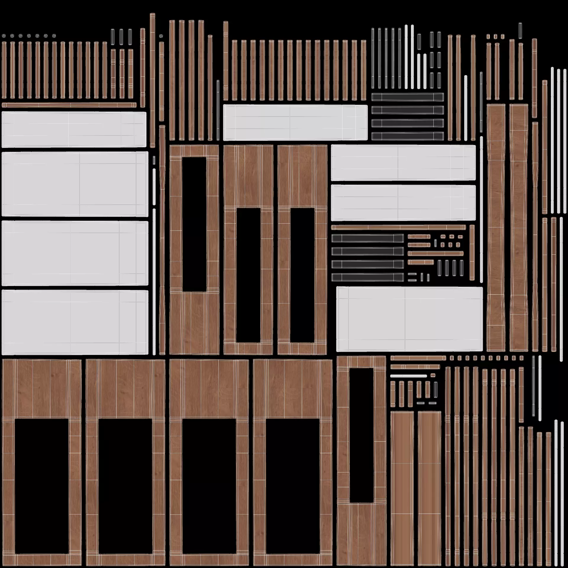 -Double Door V2- Low-poly 3D model_8