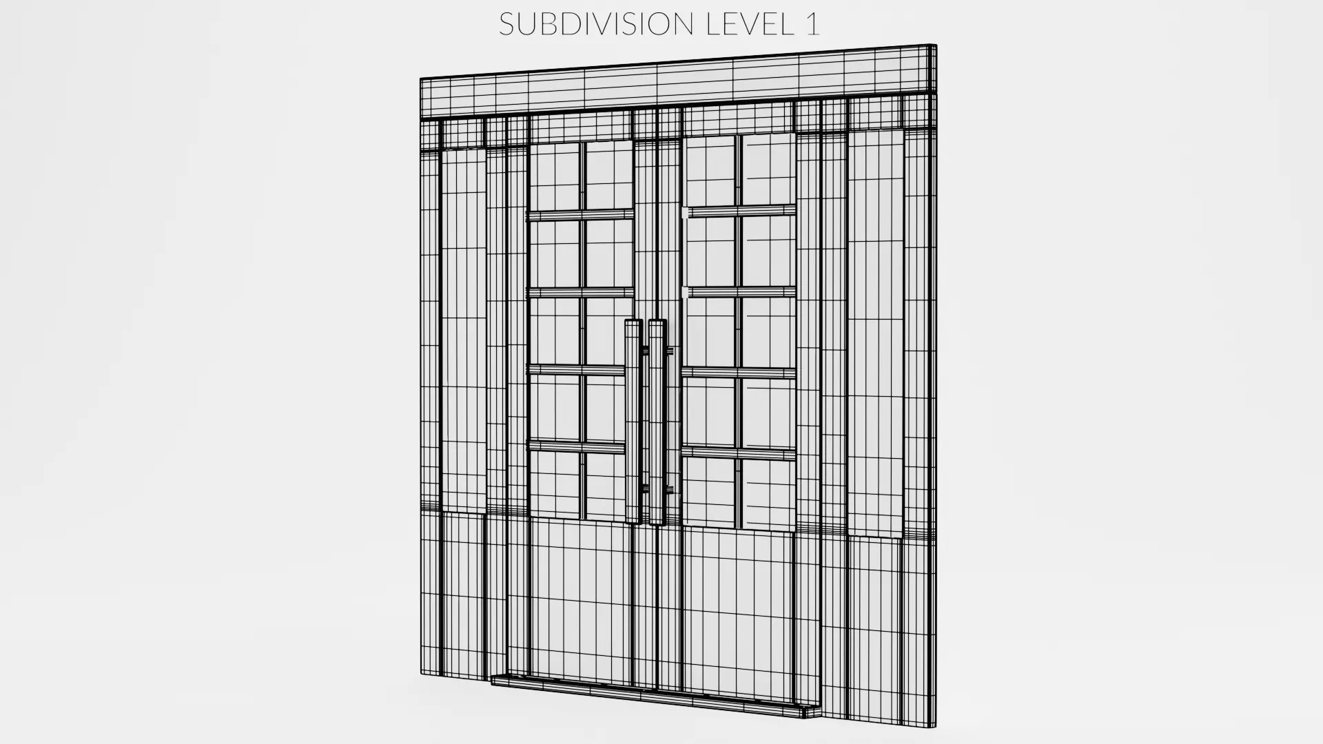 -Double Door V2- Low-poly 3D model_11