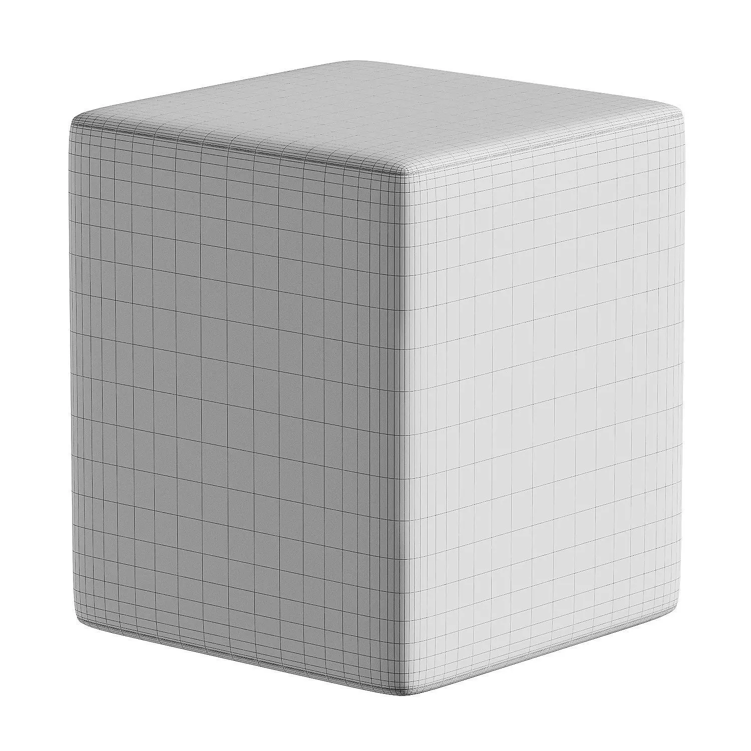 pouf orange 3D model_6