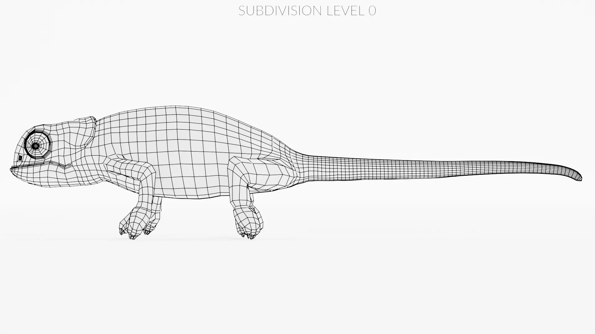 -Flap Necked Chameleon - Chamaeleo Dilepis Rigged- 3D model_14