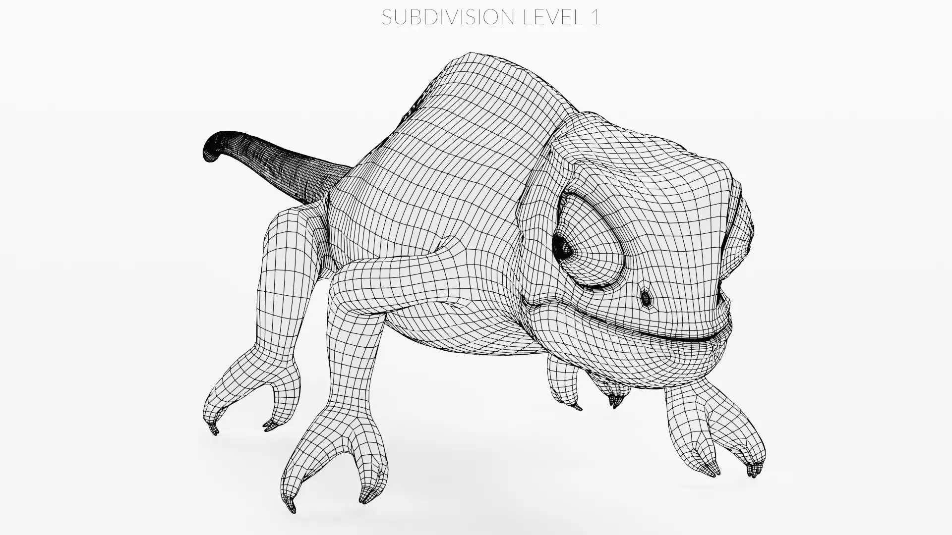 -Flap Necked Chameleon - Chamaeleo Dilepis Rigged- 3D model_19