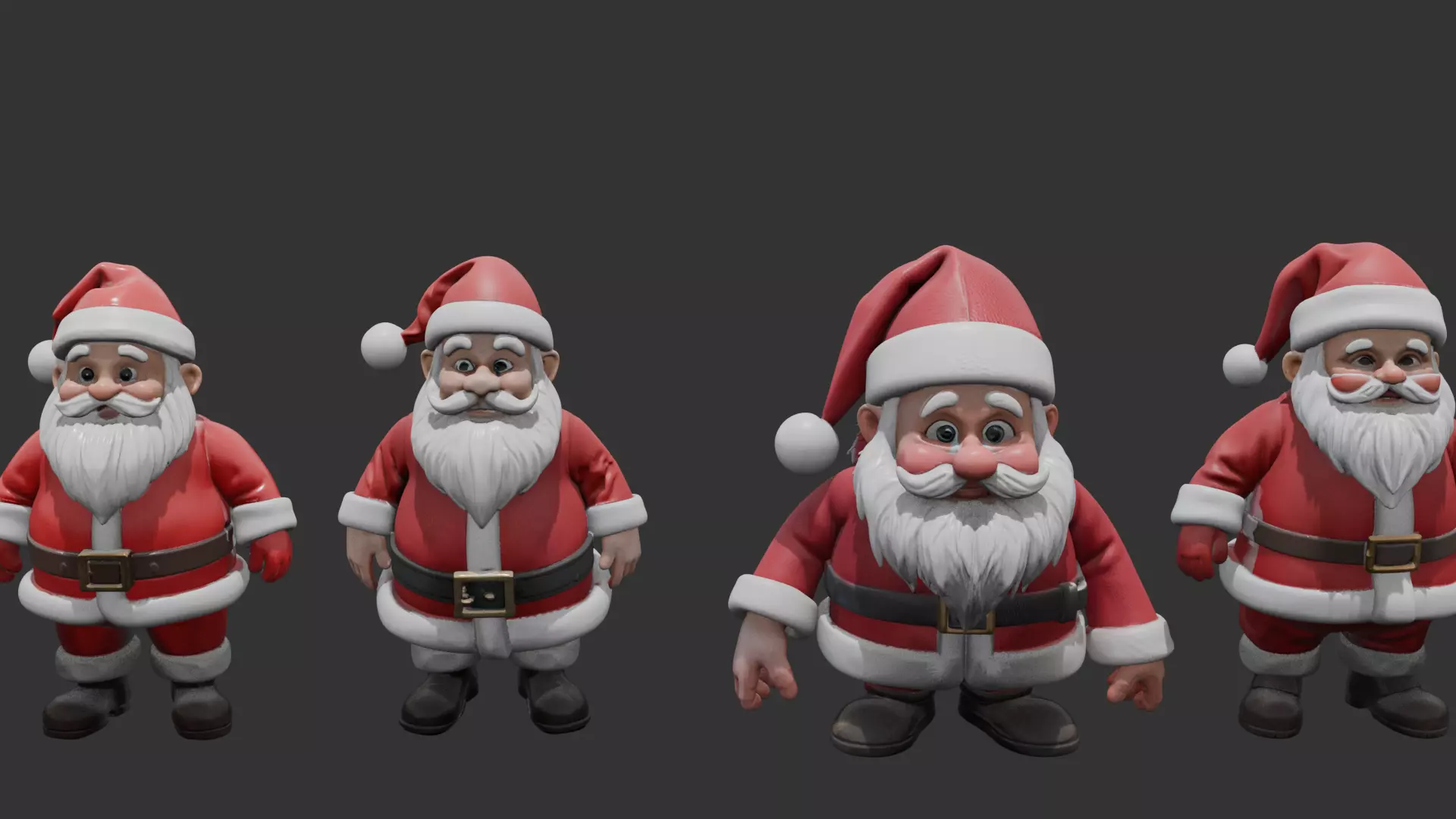 Santa Clauses ready for 3D print 3D print model_0