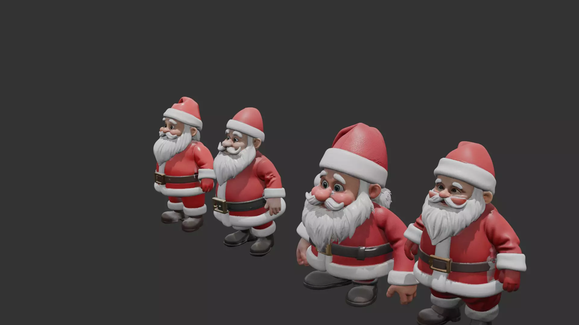 Santa Clauses ready for 3D print 3D print model_1
