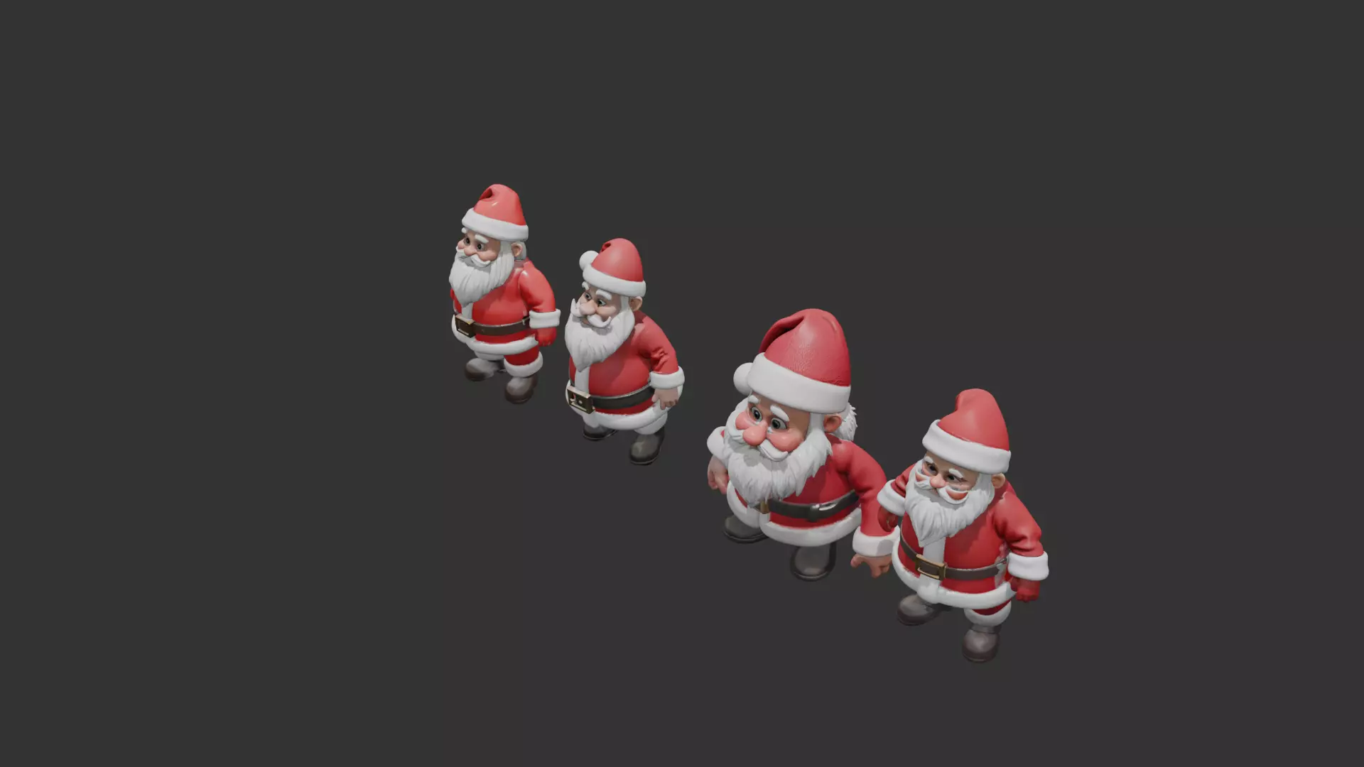 Santa Clauses ready for 3D print 3D print model_3