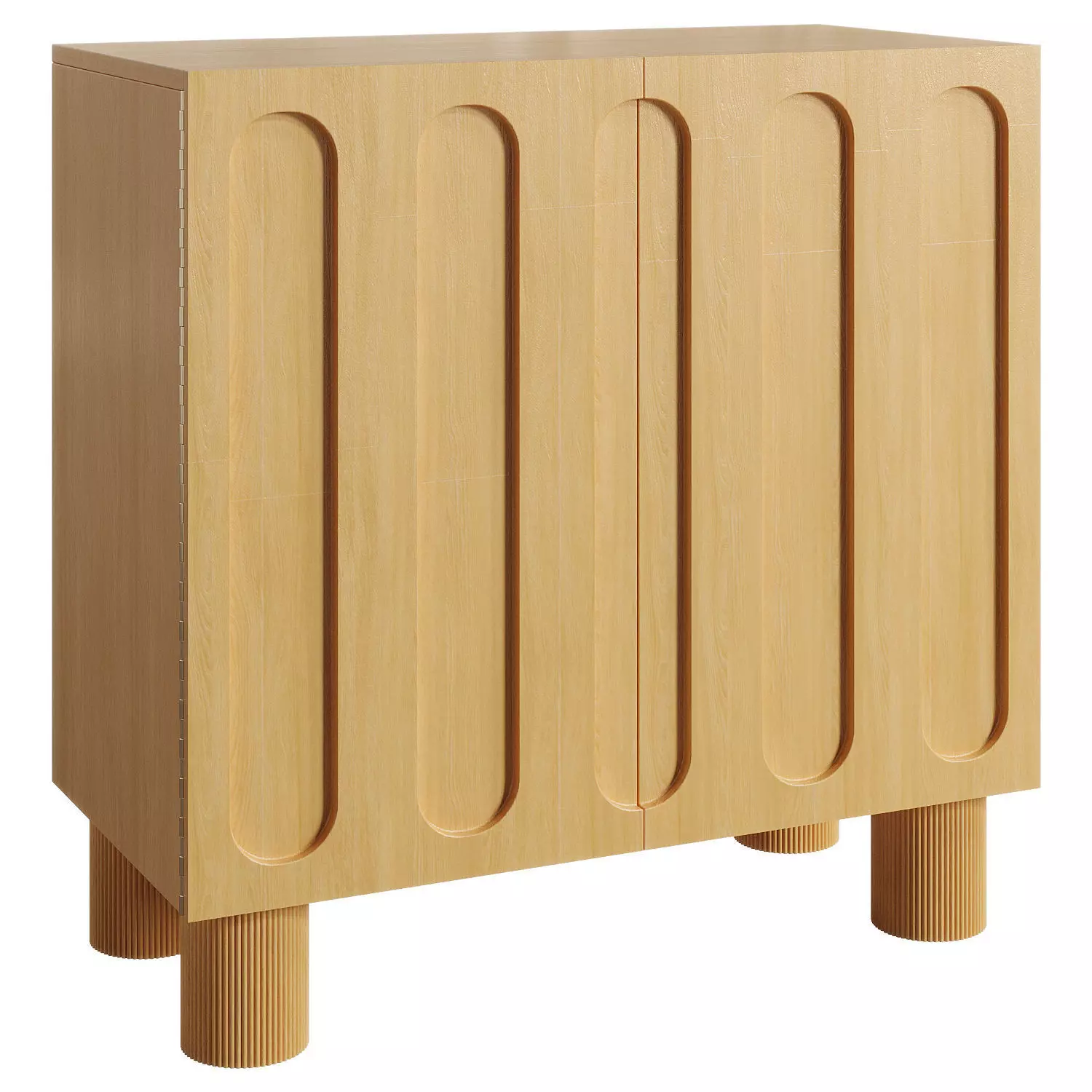 Bar furniture in oak veneer Cannelo Low-poly 3D model
