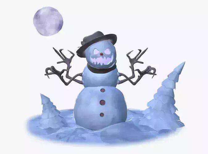 Creepy Evil Snowman M1