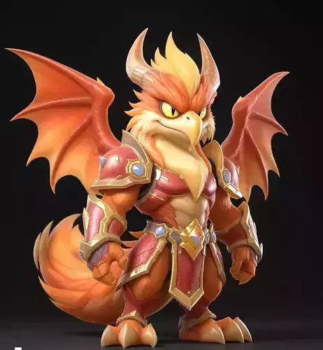 Stylized Phoenix Guardian The Breath of Purity