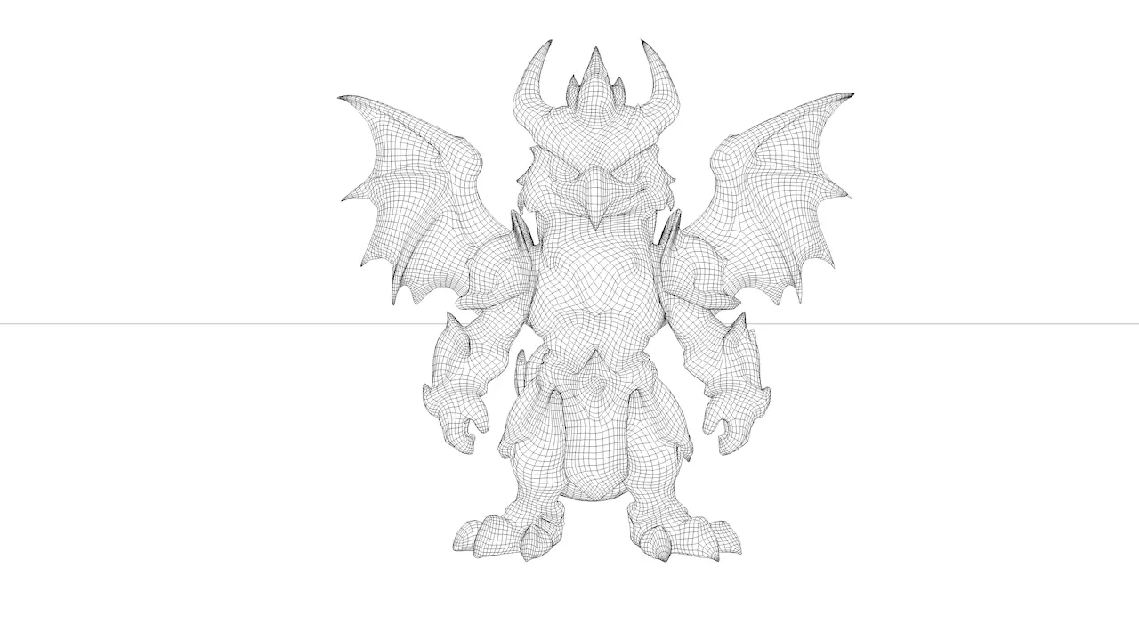 Stylized Phoenix Guardian The Breath of Purity Low-poly 3D model_3