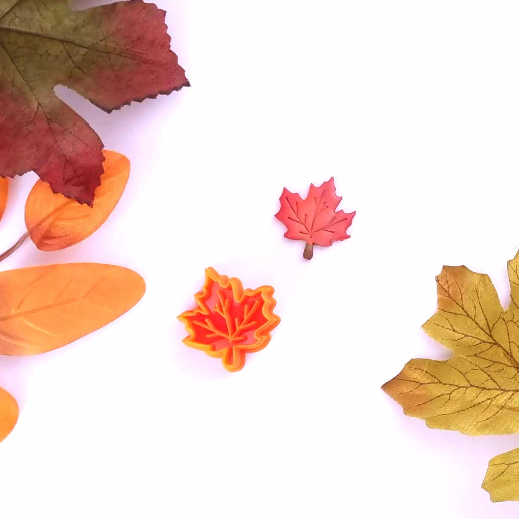 Maple Leaf Polymer Clay Earrings Cutter 3D model_1