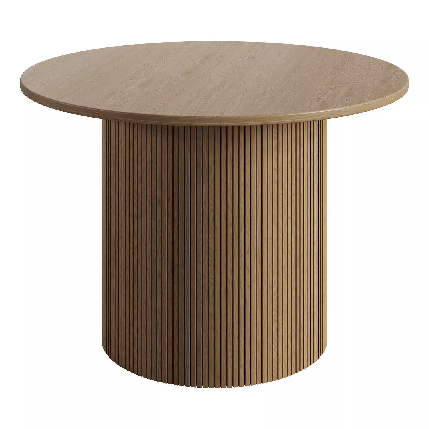 Round coffee table with corrugated cylindrical Low-poly 3D model_0