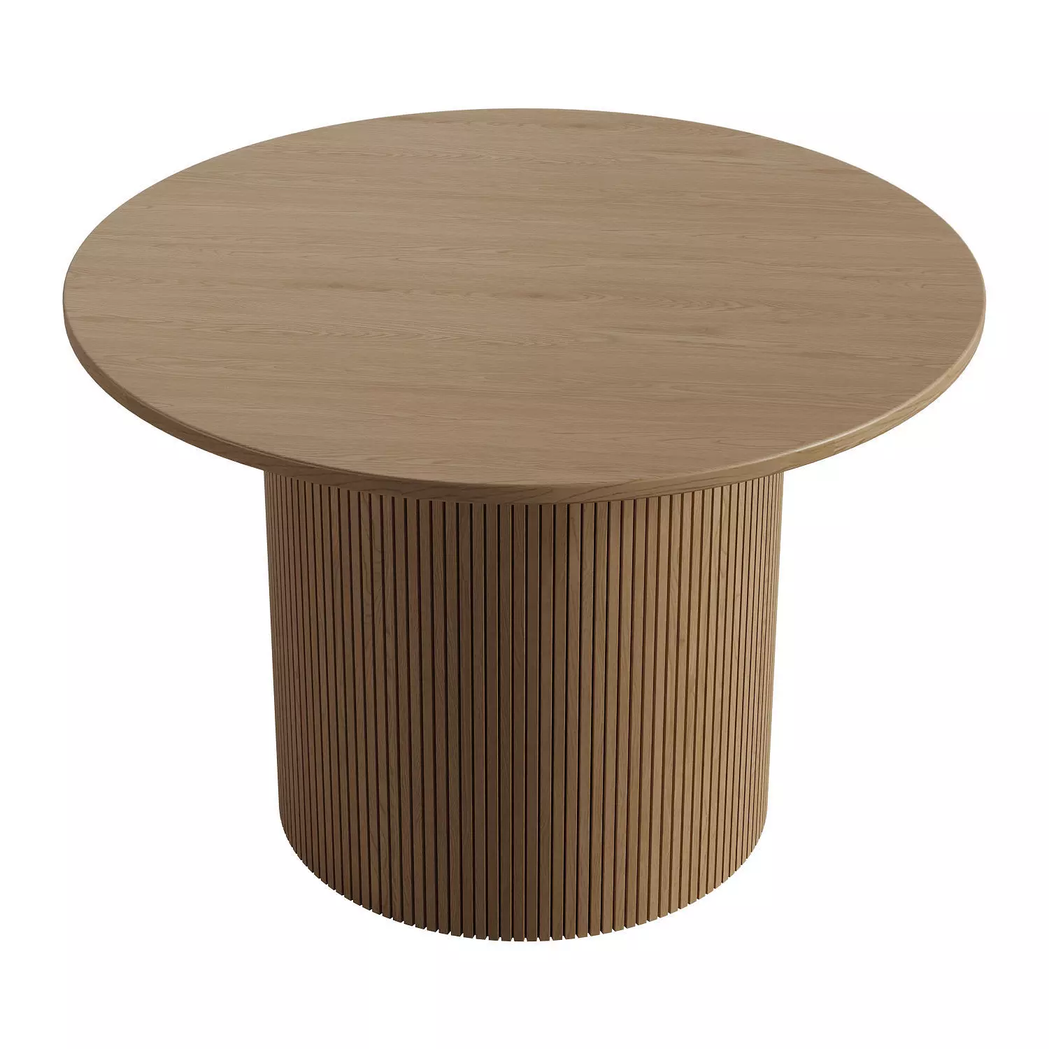 Round coffee table with corrugated cylindrical Low-poly 3D model_1